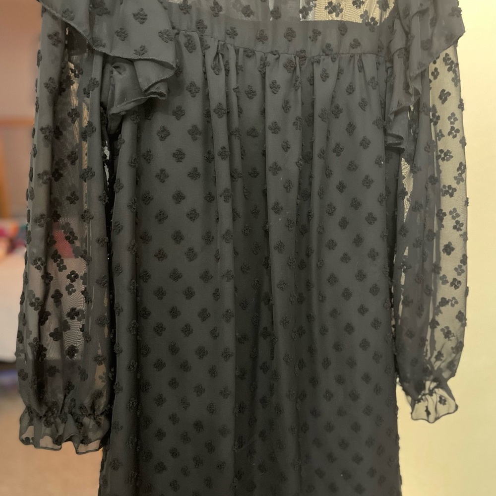 Elegant Black Floral Midi Dress